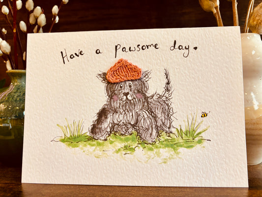 Illustrated Dog A5 card 6